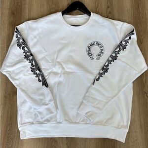 Chrome Hearts White Crewneck Sweater